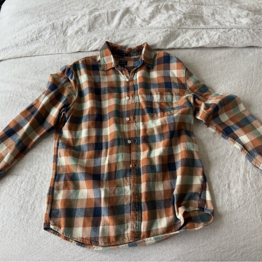 Men’s J. Crew Plaid Flannel Button-Up Shirt - Multicolor